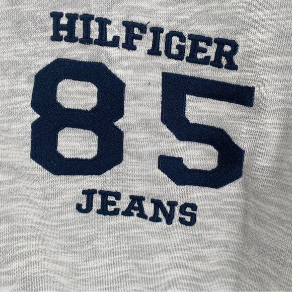 Tommy Hilfiger Jeans grey heather full zip sweatshirt size large - Picture 2 of 9